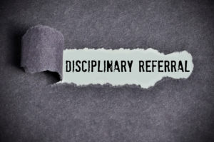 Disciplinary referral sign
